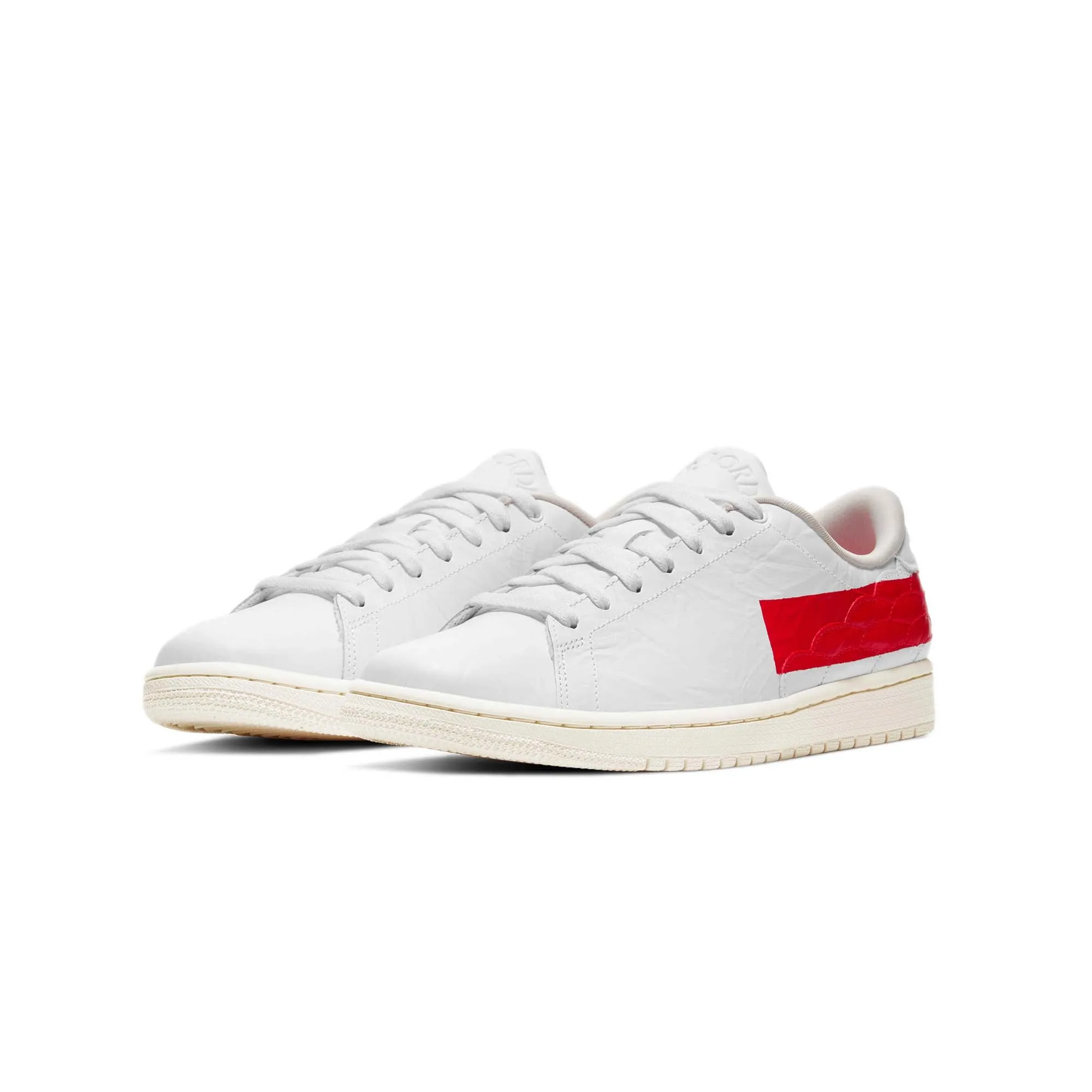 Air Jordan 1 Mens Centre Court 'White/University Red-Sail' Shoes