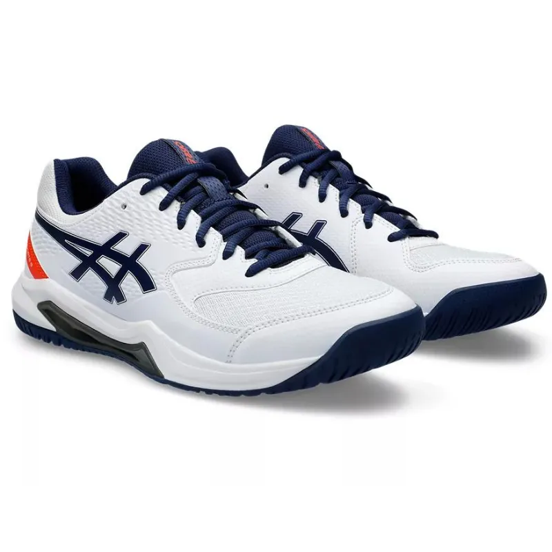 Asics GEL-DEDICATE 8 Mens Tennis Shoes - White/Blue Expanse