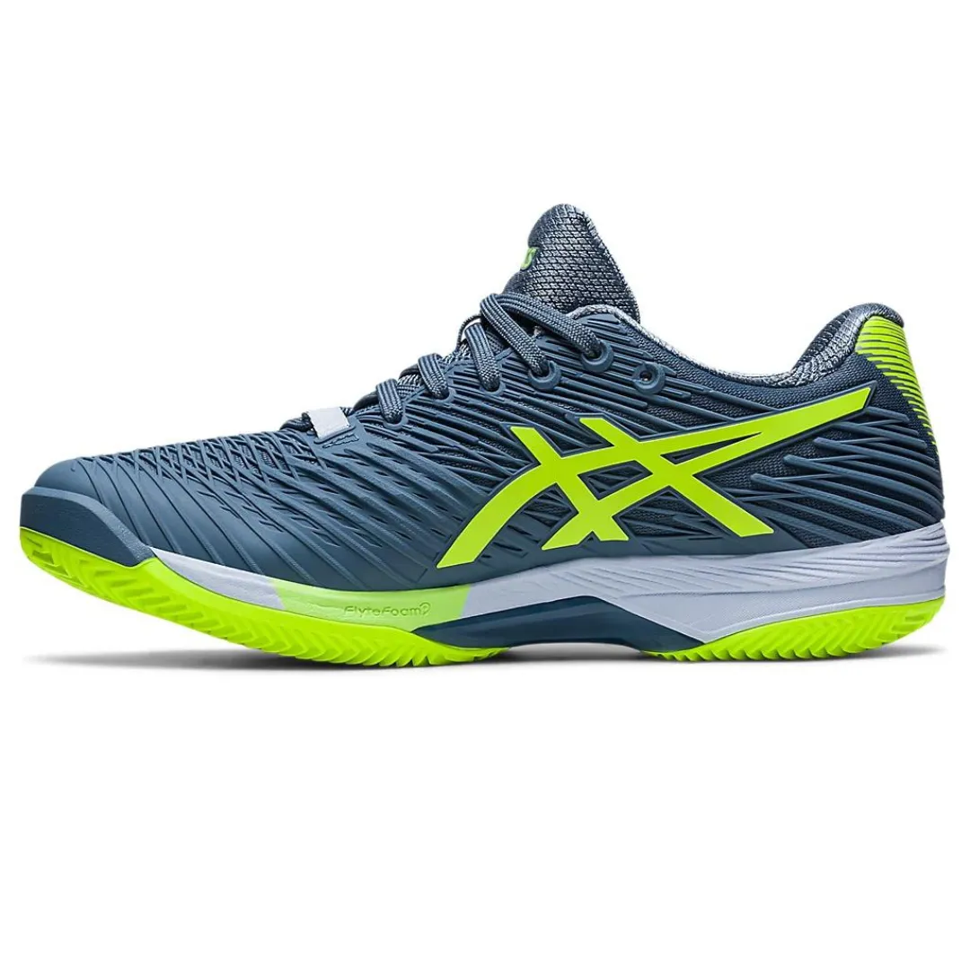 Asics Solution Speed FF 2 Clay Tennis Shoes - Steel Blue/Hazard Green