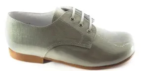 Beberlis Patent Grey Design Sofia Oxford Dress Shoes