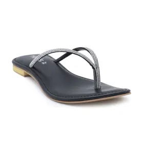 Black Fancy Chappal 010098