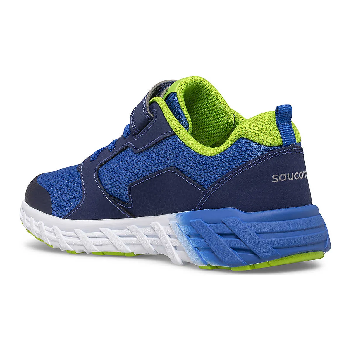 Boy's Saucony | Wind 2.0 A/C Sneaker | Blue/Green