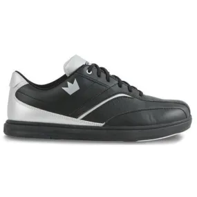 Brunswick Mens Vapor Black Silver Bowling Shoes