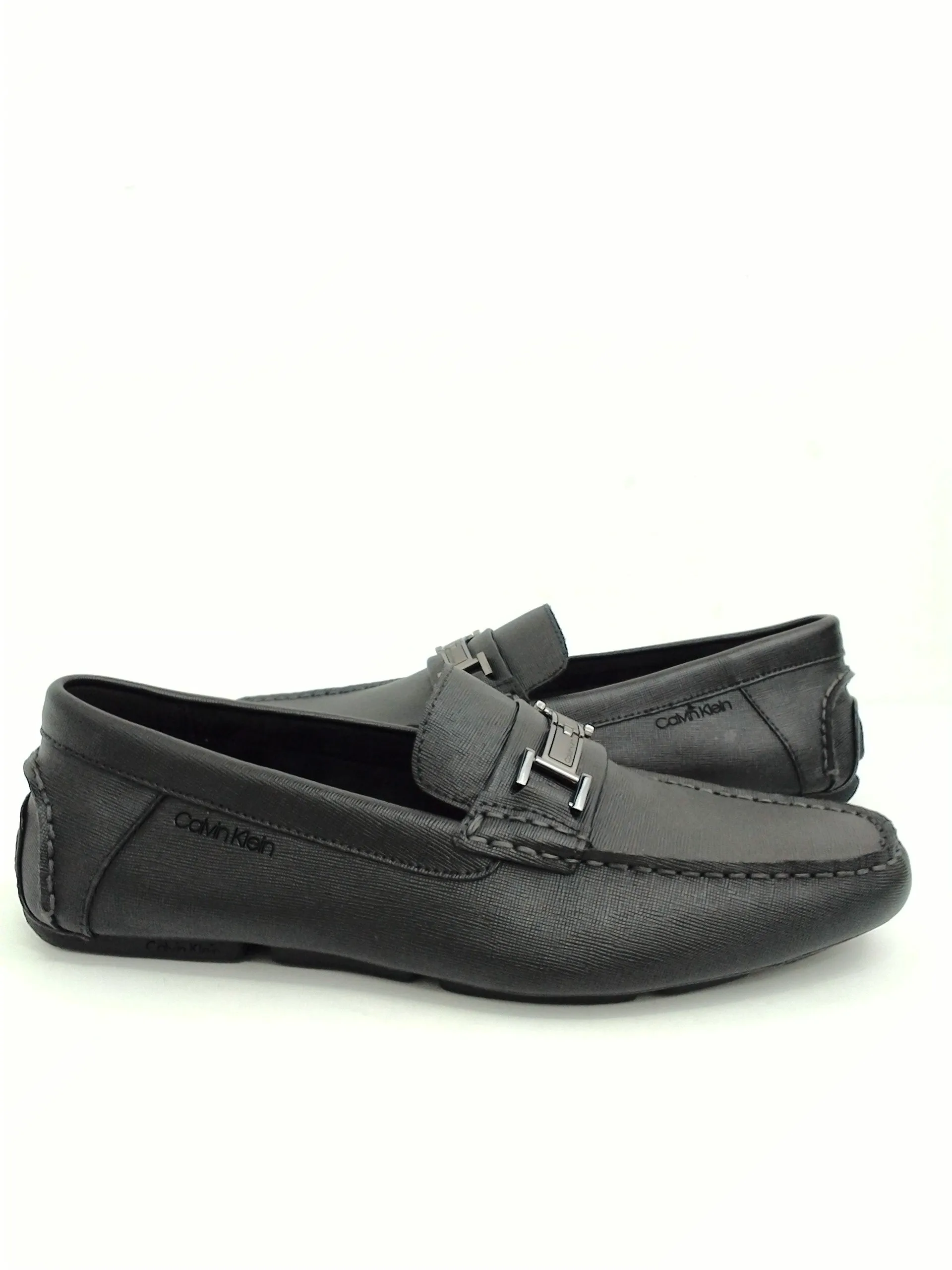 Calvin Klein Men's Magnus Weave Emboos, Black Loafer, Size 10.5 M