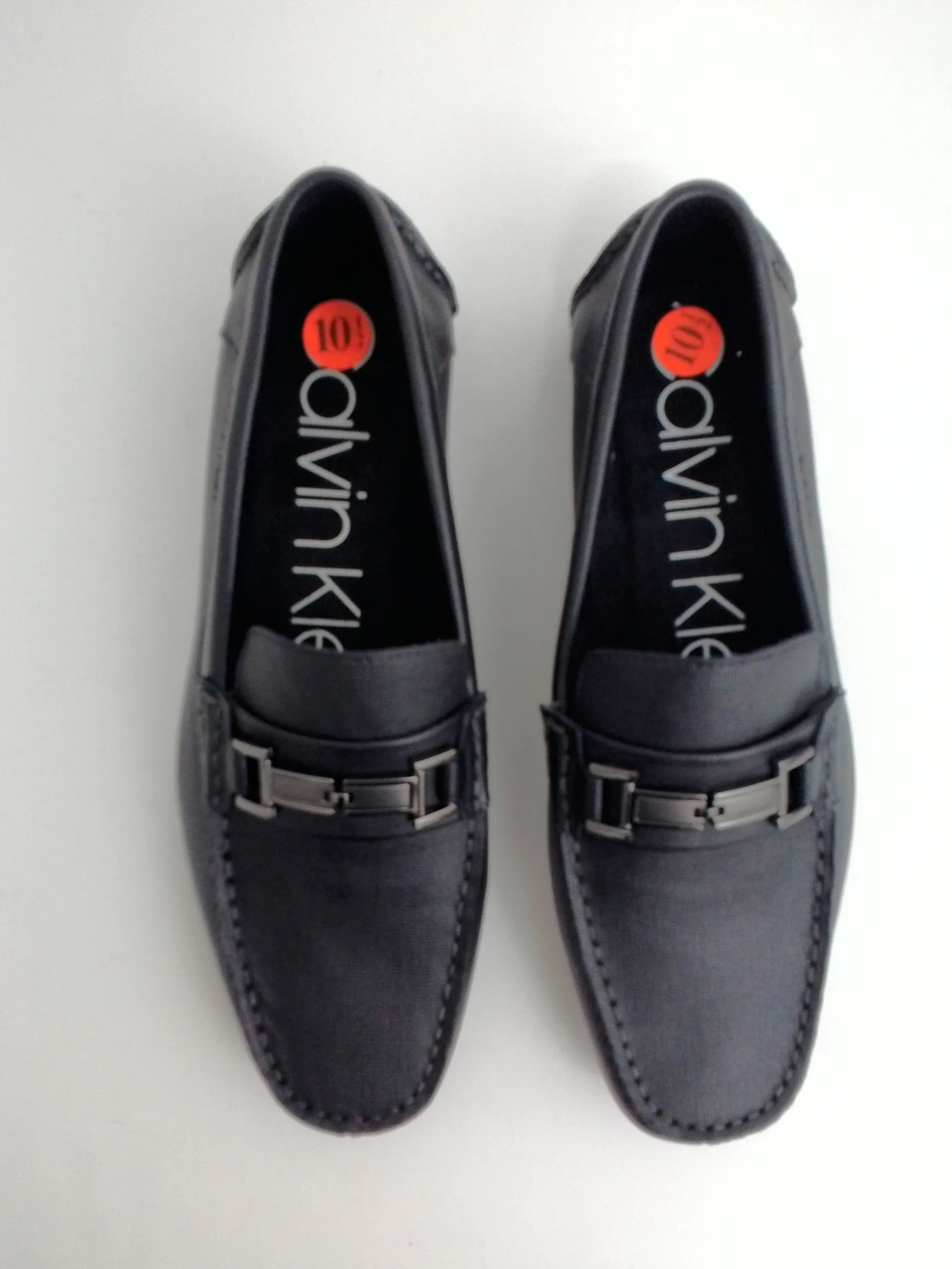 Calvin Klein Men's Magnus Weave Emboos, Black Loafer, Size 10.5 M