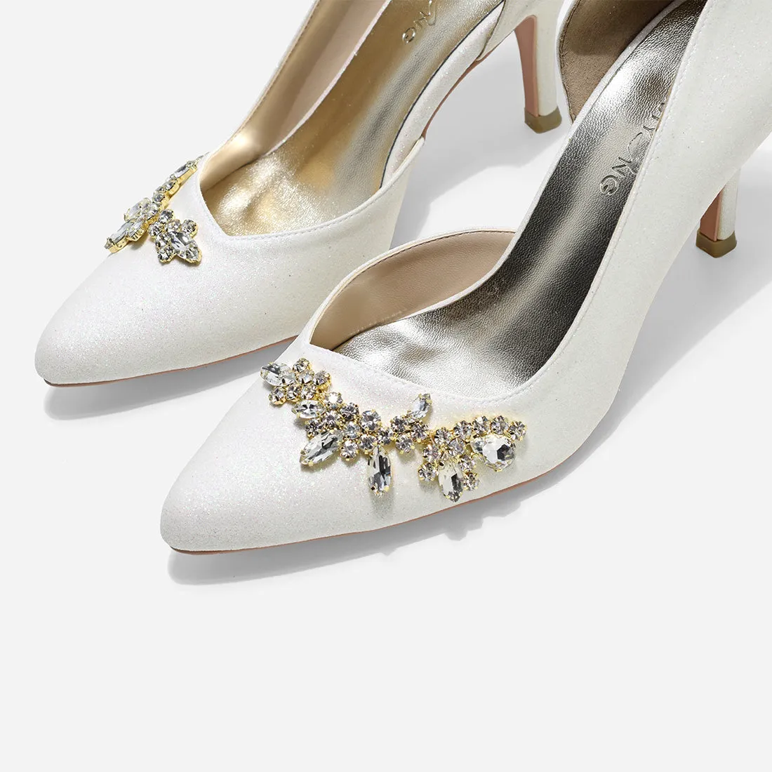 Evelyn Cynthia White Pumps