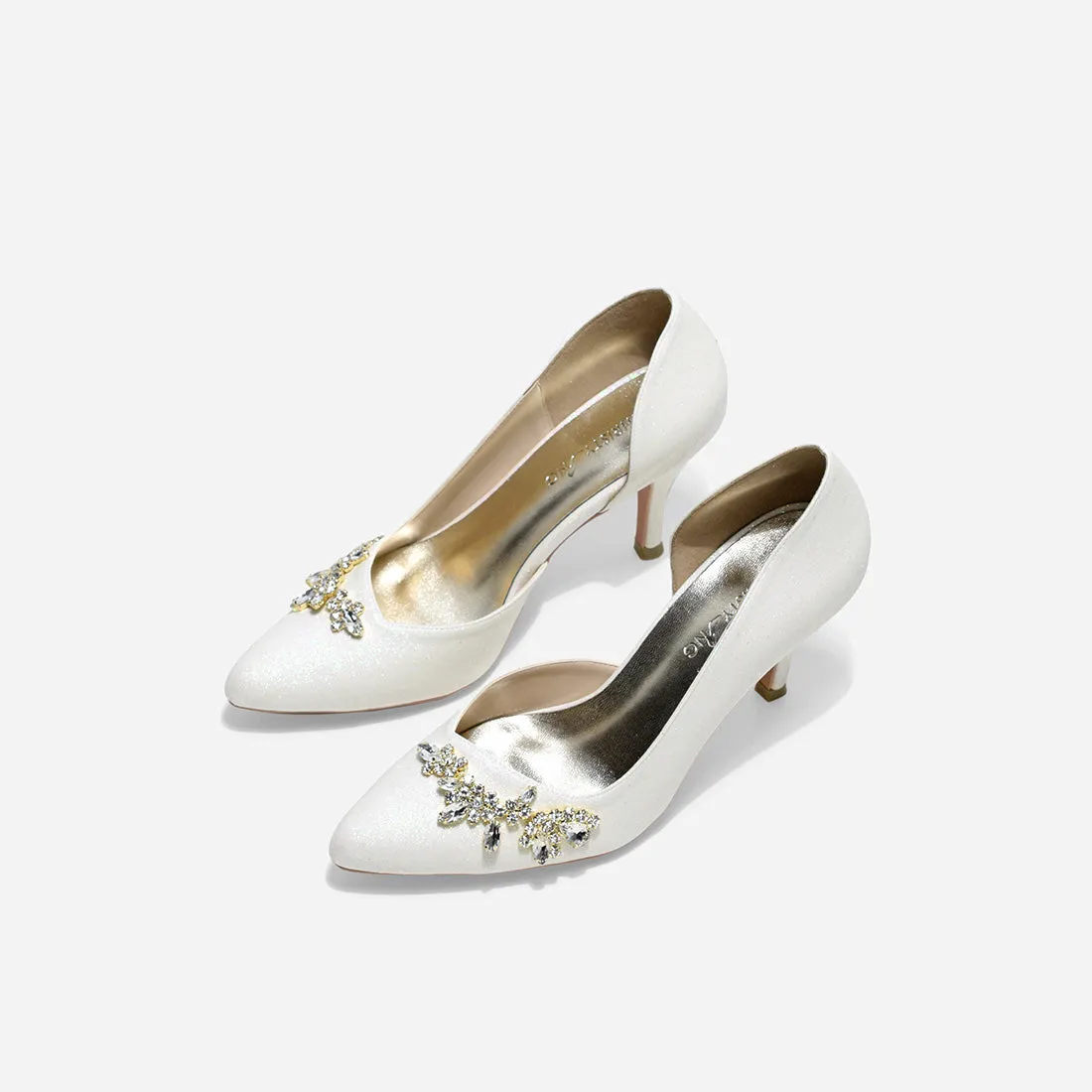 Evelyn Cynthia White Pumps