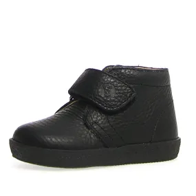 Falcotto Boy's and Girl's Conte Vl Calf Pebbled Shoes, Black