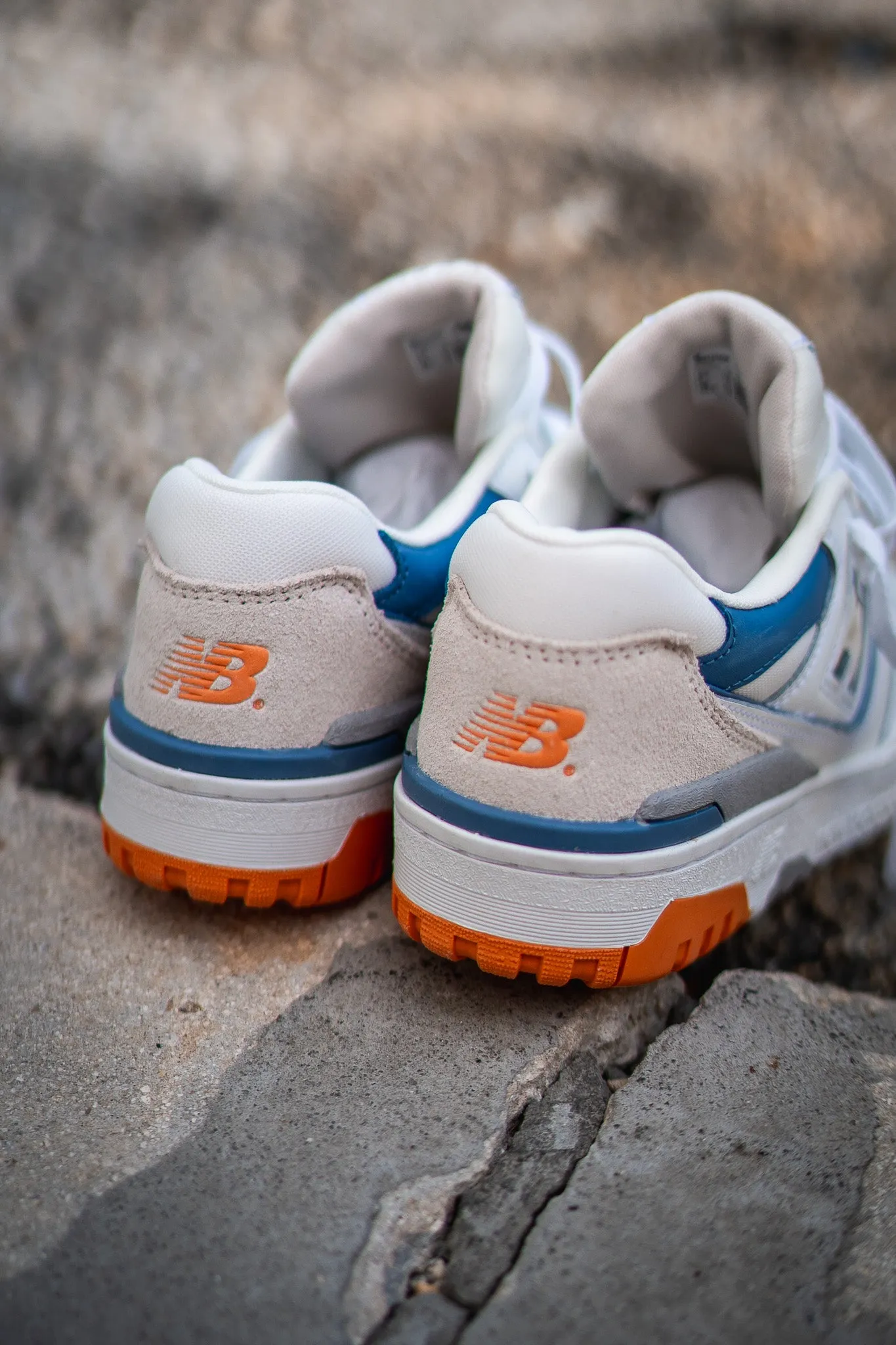 GRADESCHOOL New Balance 550 (White/Citrus) - GSB550WB