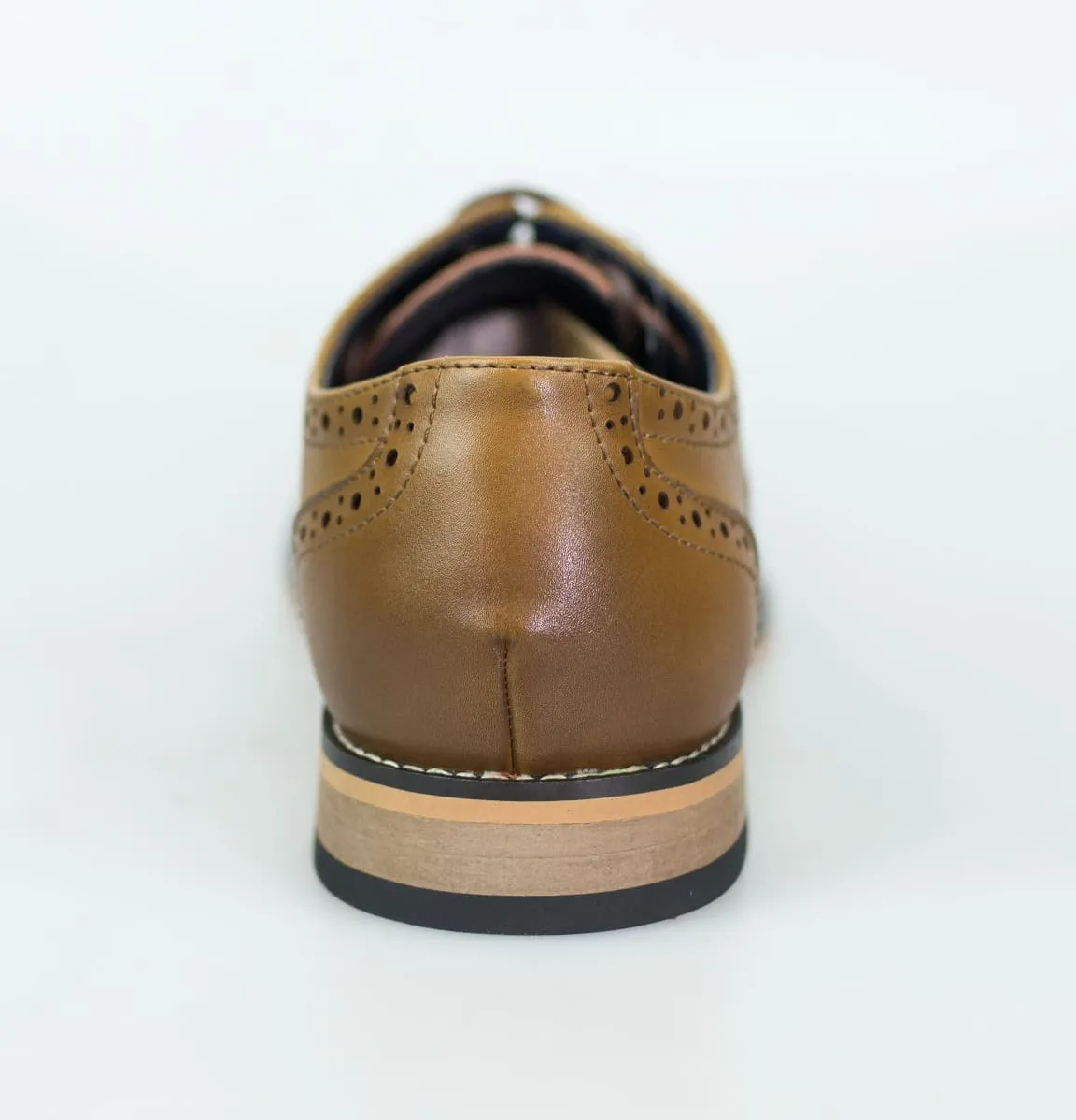 Horatio Tan Tweed Brogue Shoes