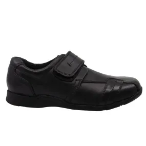 Hush Puppies BrookBlack Leather School Shoes - Kids