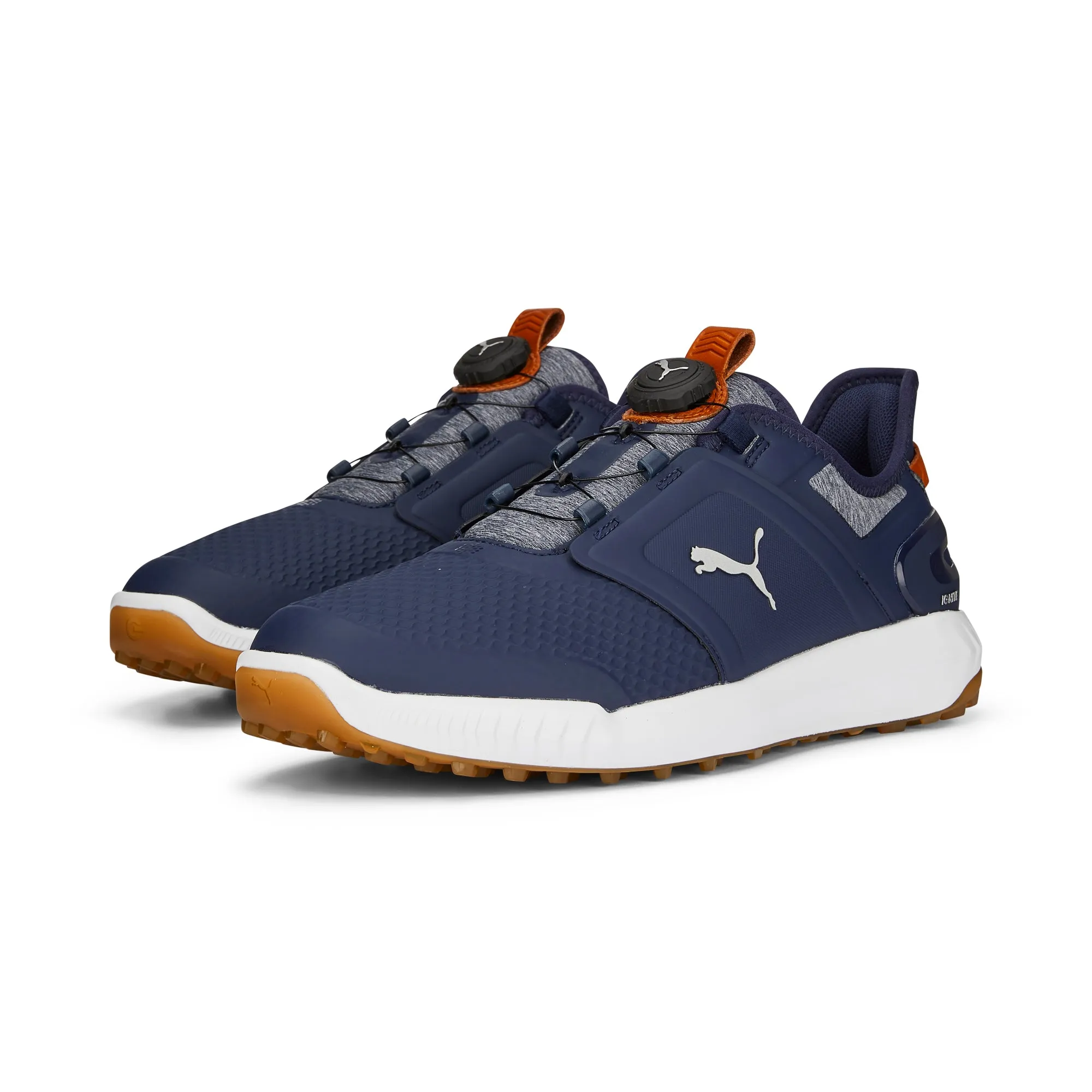 IGNITE ELEVATE DISC Spikeless Golf Shoes | Puma Navy / Puma Silver