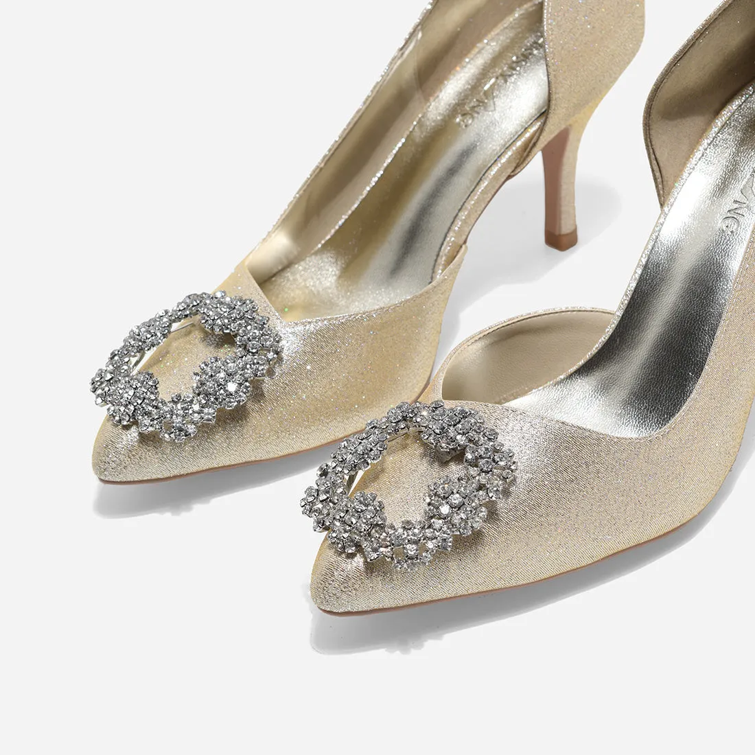 Jade Cynthia Gold Pumps