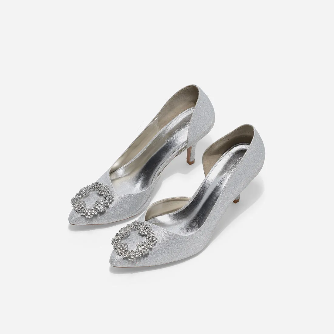 Jade Cynthia Silver Pumps