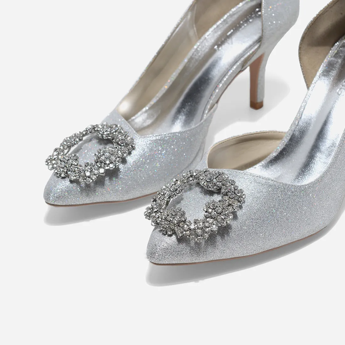 Jade Cynthia Silver Pumps