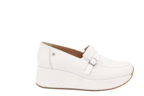 KELTON White leather Platform Loafer AFO602