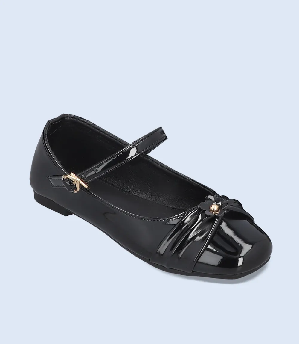 KG0046-BLACK-Girls Casual School Shoes