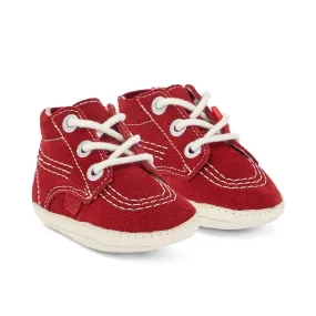 Kickers Hi Crib Kids Red Shoes