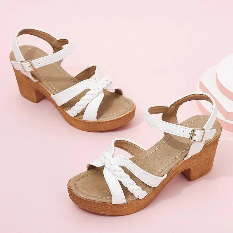 L3637C Women's Casual Shoes - Ankle Strap High Heels Sandals