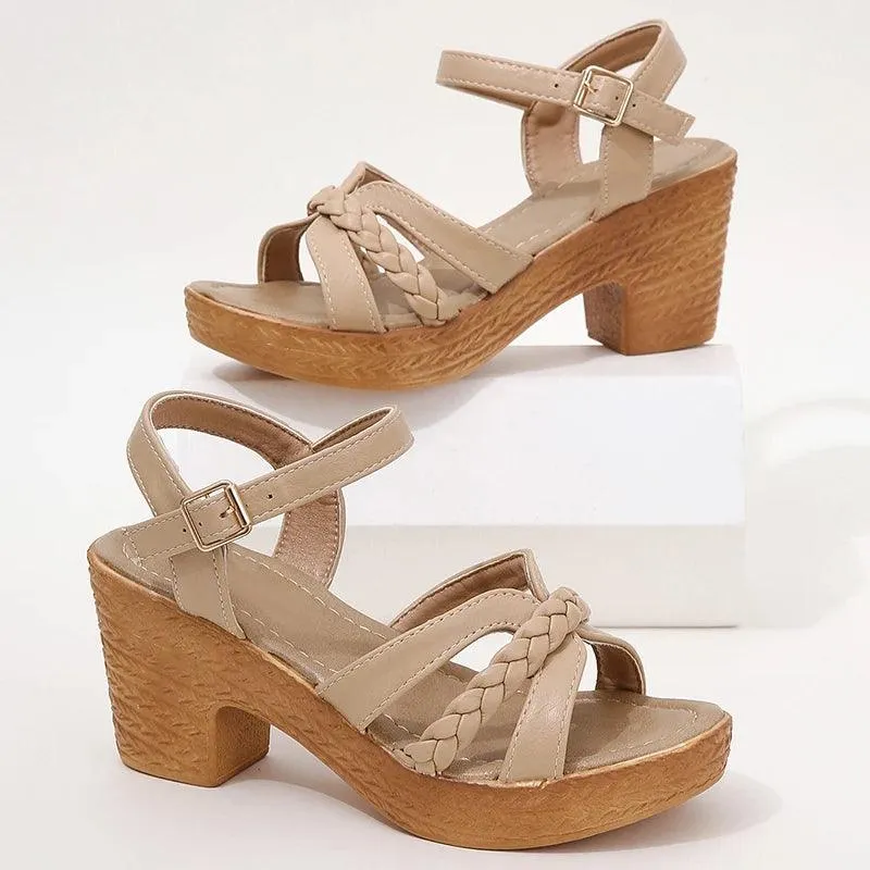 L3637C Women's Casual Shoes - Ankle Strap High Heels Sandals