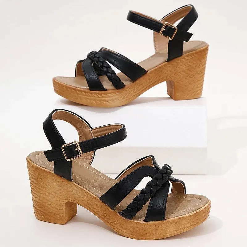 L3637C Women's Casual Shoes - Ankle Strap High Heels Sandals