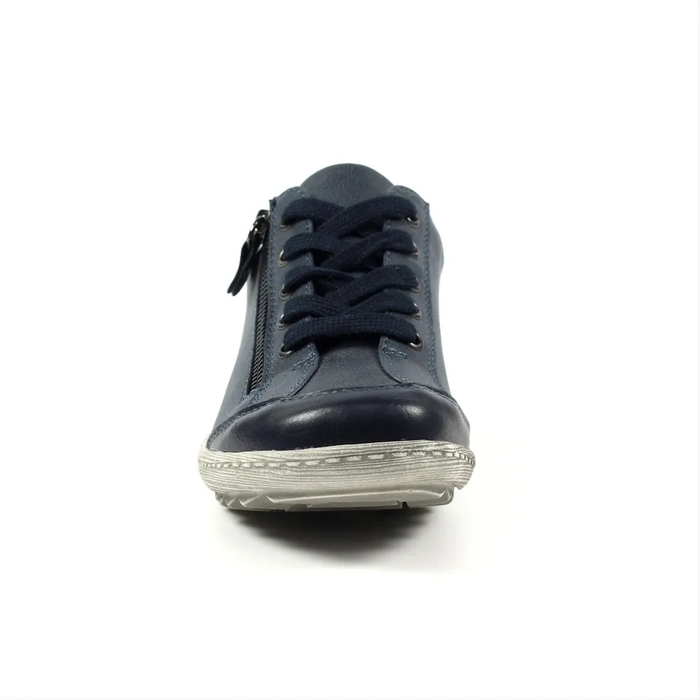 Lunar Ladies Black Lace Up Shoes Zip Bianca Blue sale