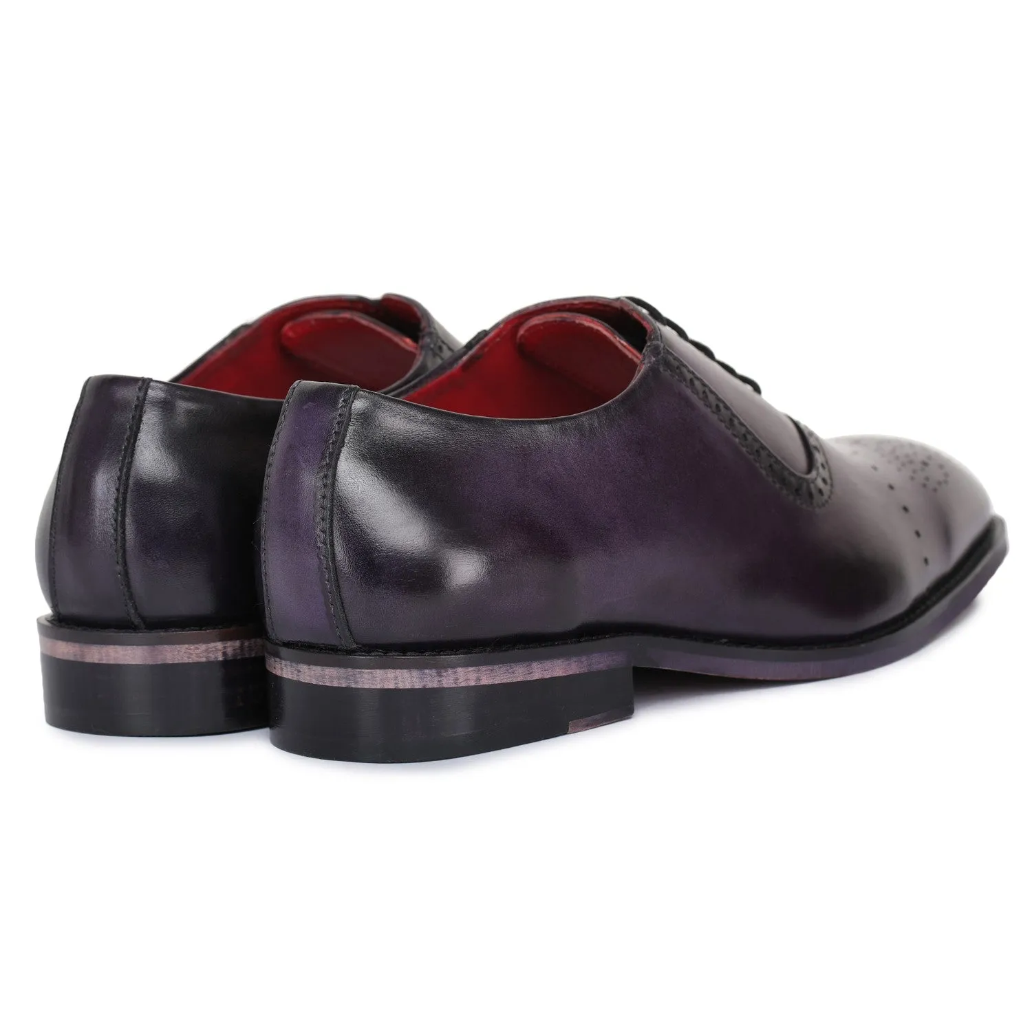 Medallion Toe Oxford- Purple