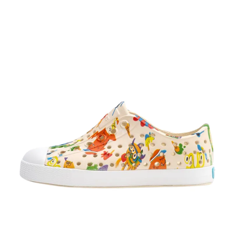 Native Jefferson Print Shoes - Bone White / Shell White / Sea Monsters