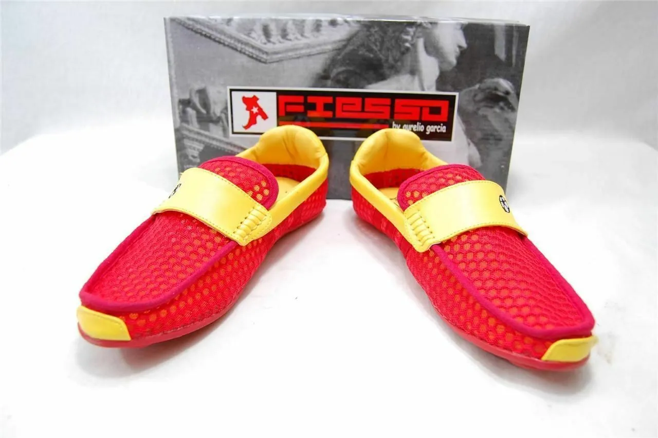 New Men's Fiesso 2014 World Soccer Slip On Driver Shoes Spain 8-13 FI 2132