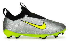 Nike Kids Zoom Mercurial Vapor 15 Academy FG/MG Silver/Volt