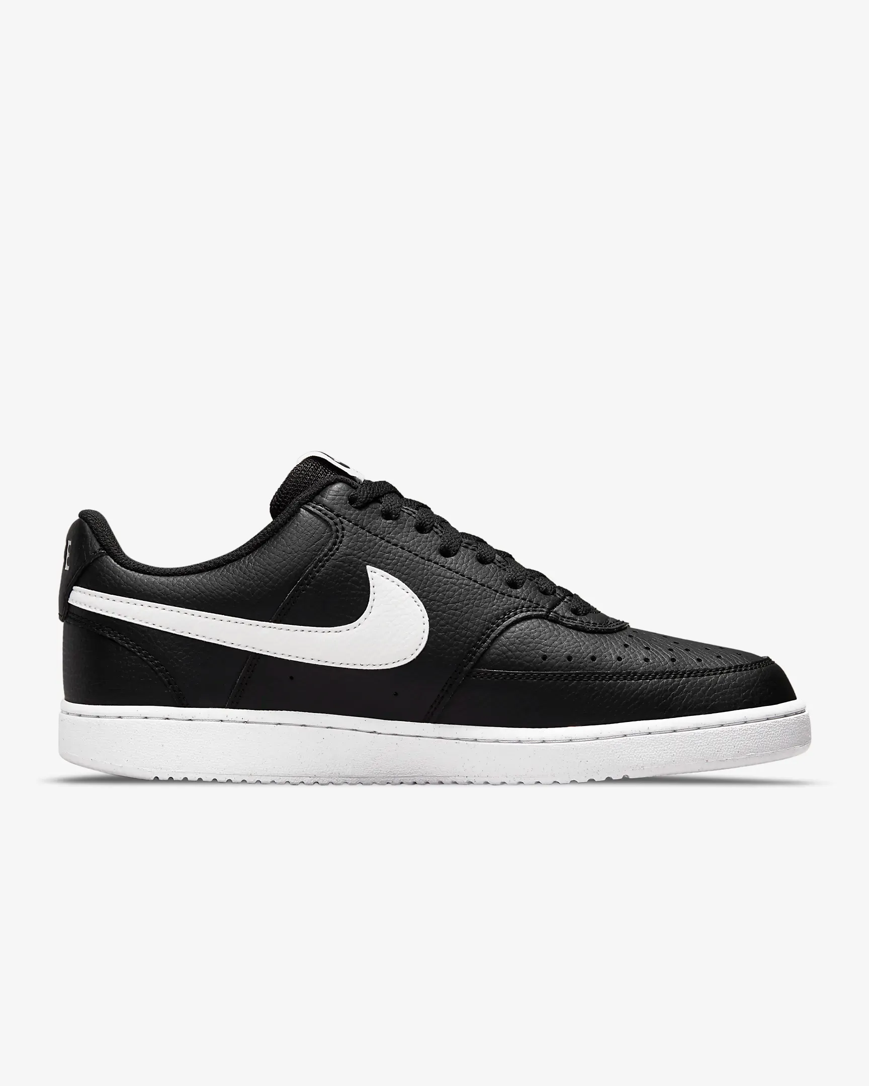 Nike Men's Court Vision Low Next Nature Shoes - Black / White