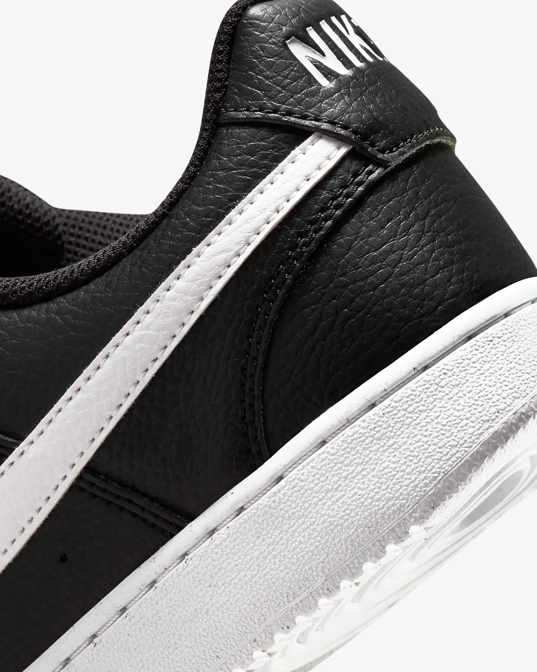 Nike Men's Court Vision Low Next Nature Shoes - Black / White