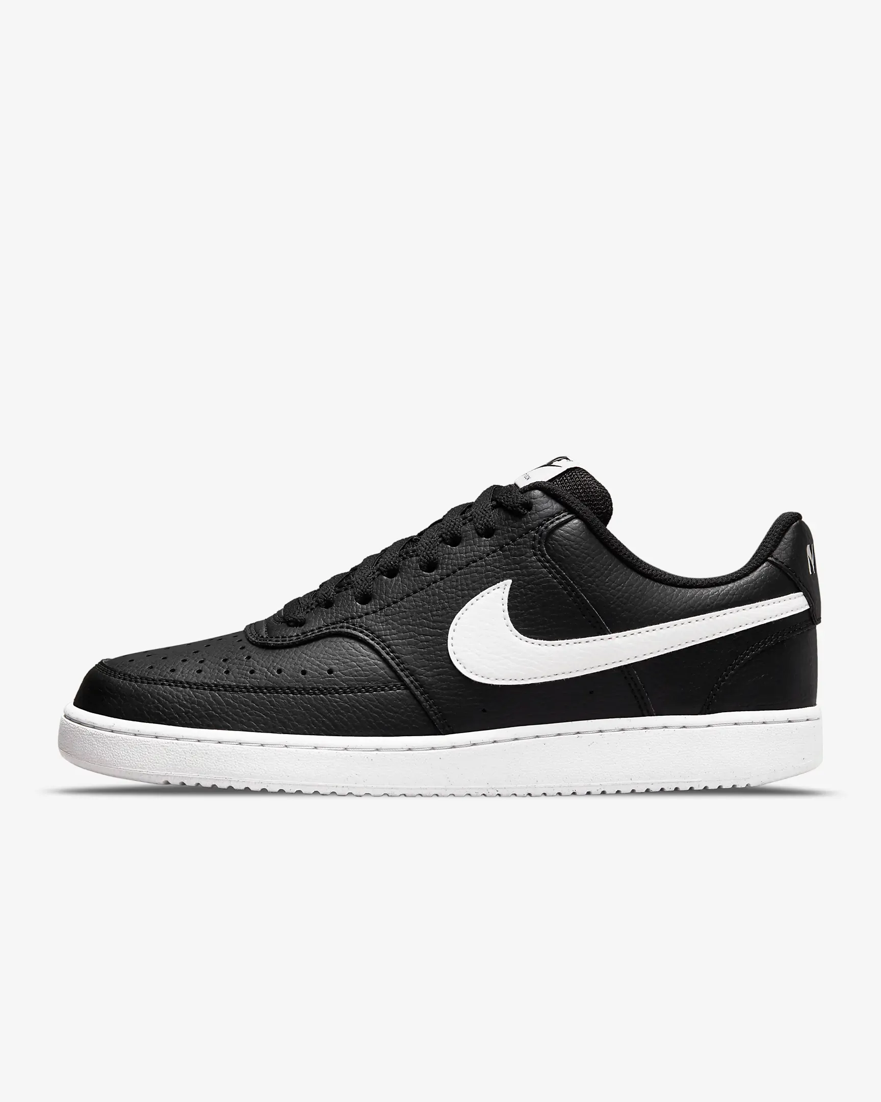 Nike Men's Court Vision Low Next Nature Shoes - Black / White