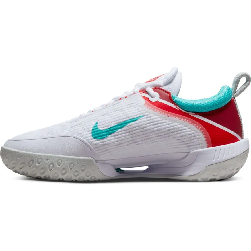 Nike Womens Court Zoom NXT Tennis Shoes - White/Washed Teal/Light Silver