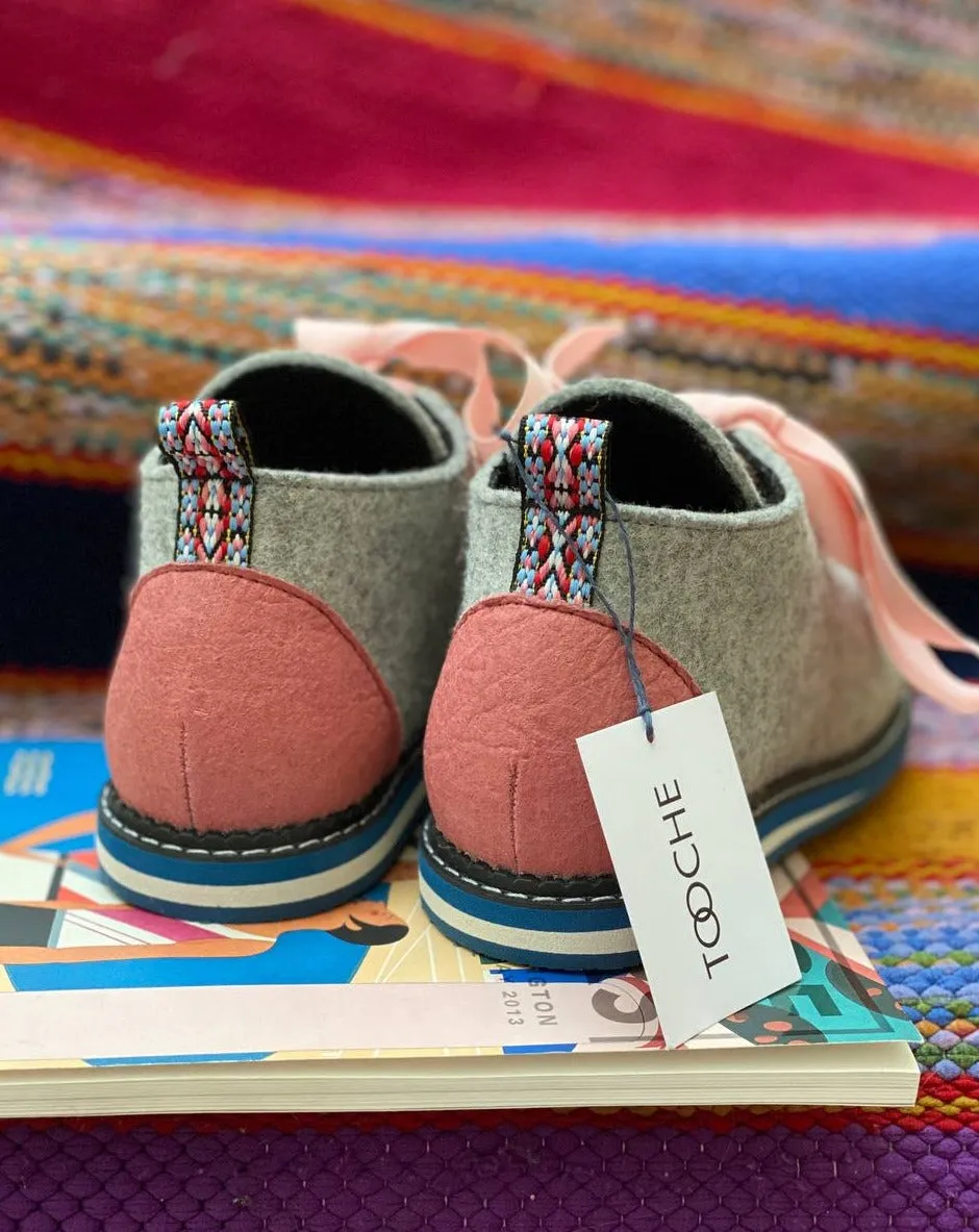 Pastel wool shoes