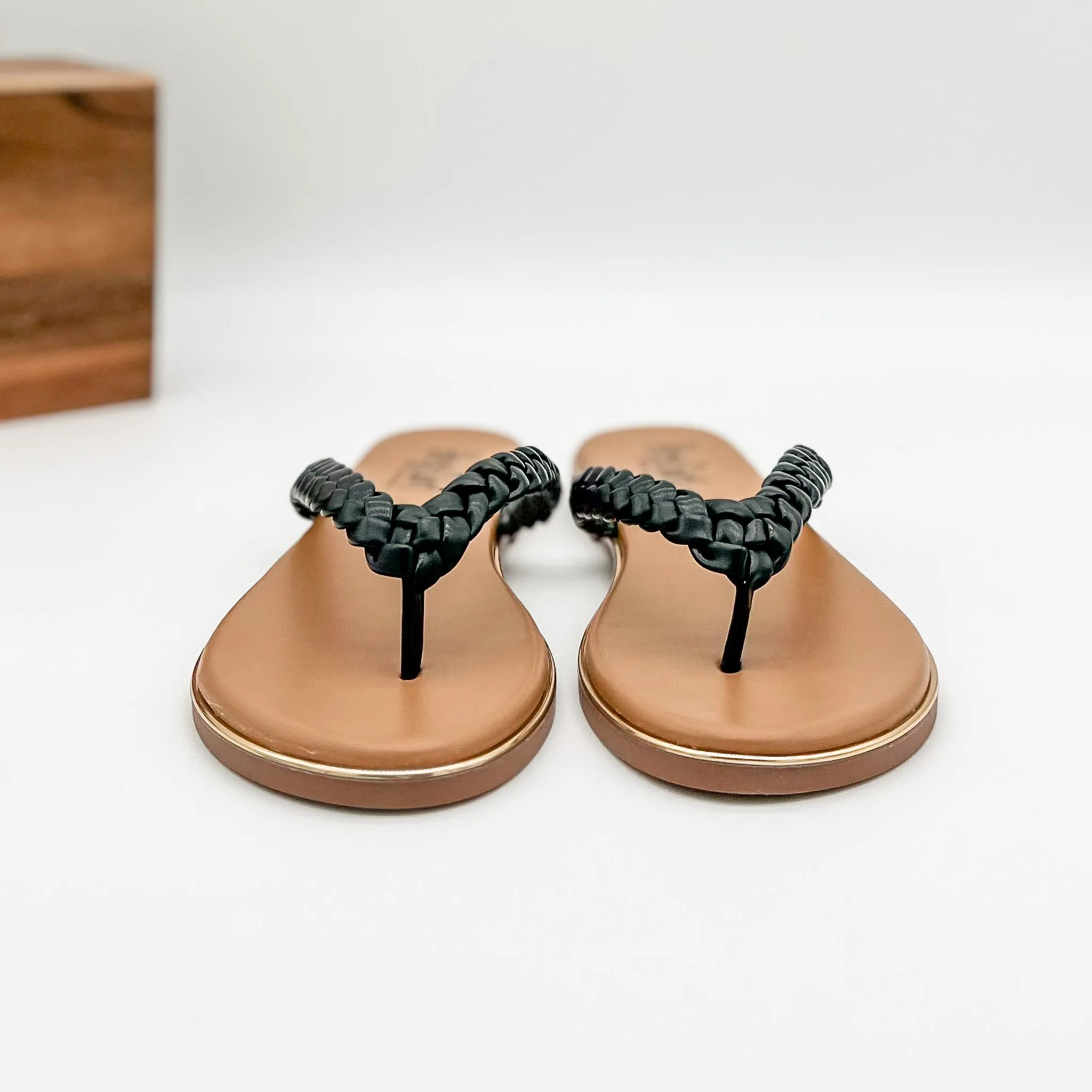 Pigtail Sandal in Black