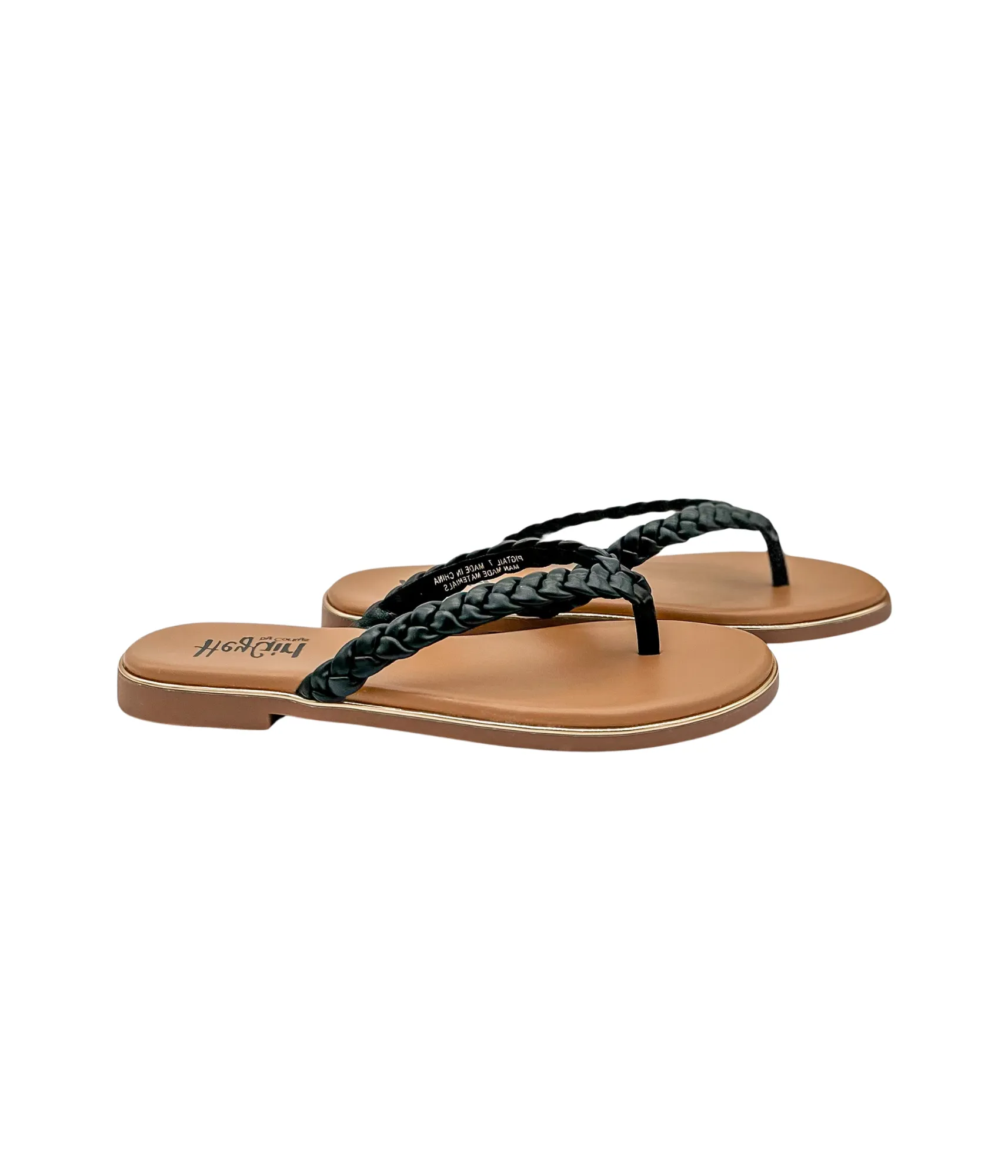 Pigtail Sandal in Black