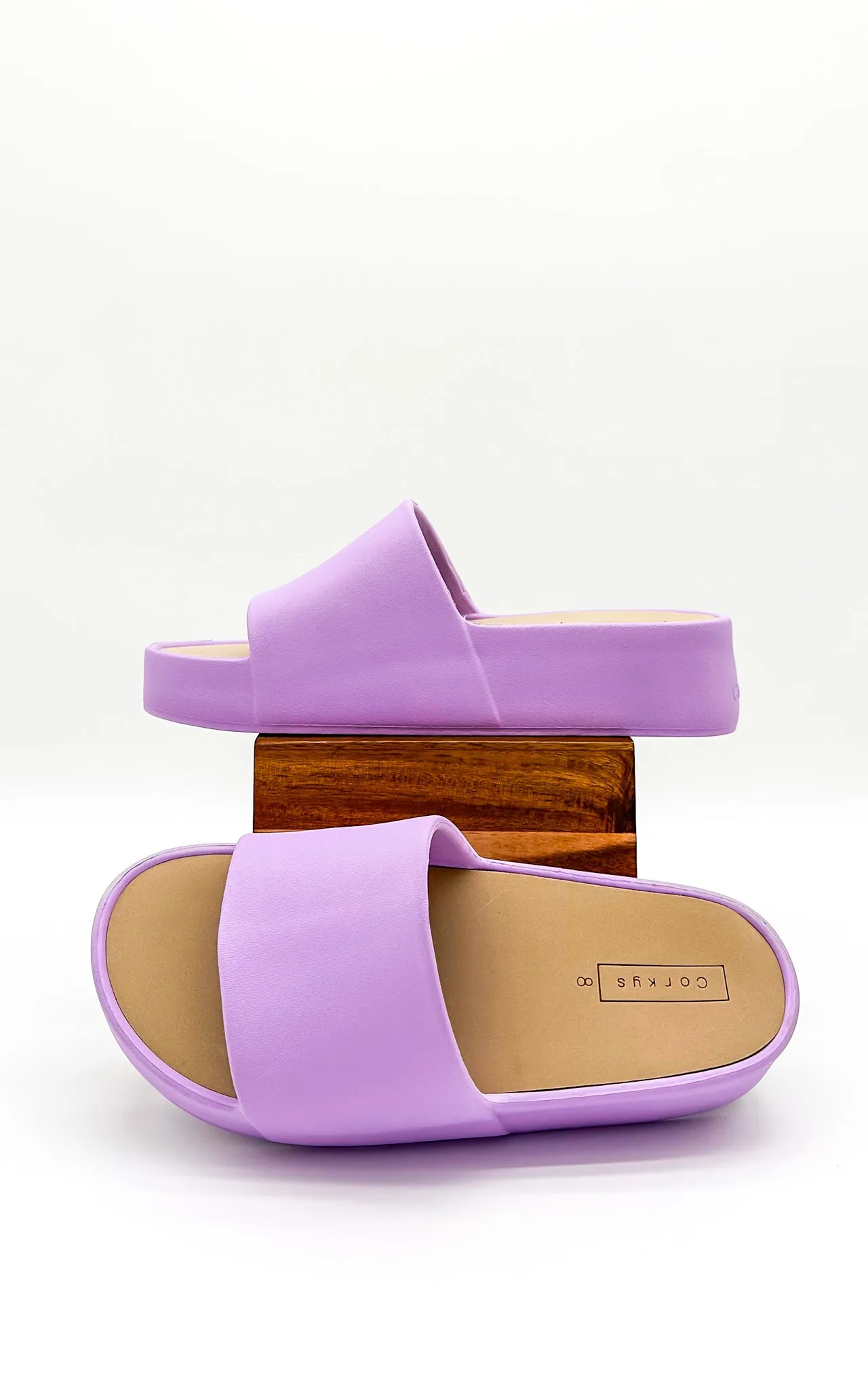 Popsicle Slide Sandals in Lavender