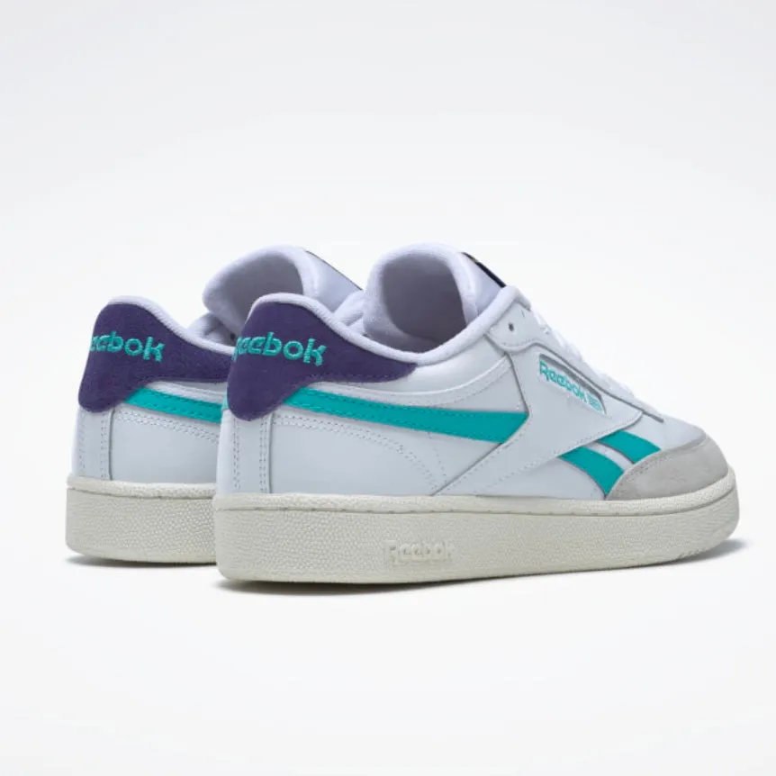 REEBOK Club C Revenge Vintage Shoes Cloud White / Classic Teal / Bold Purple