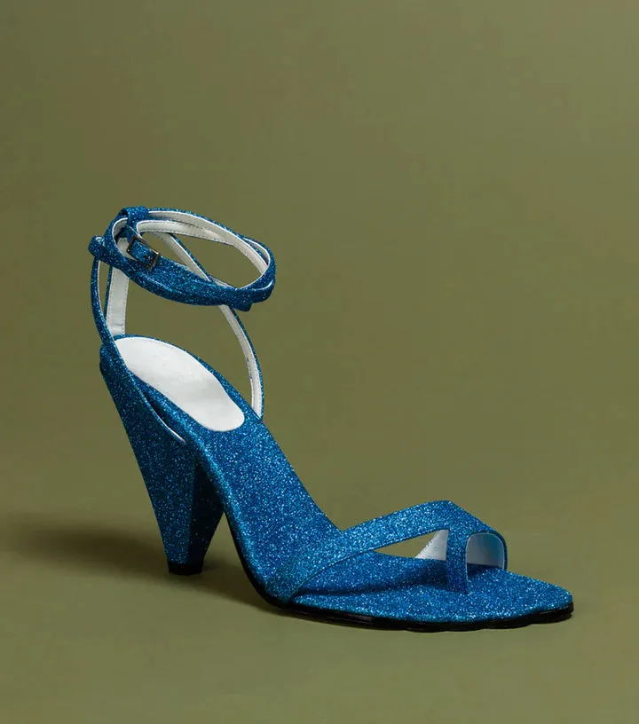 Selene Sandals in Blue Glittler