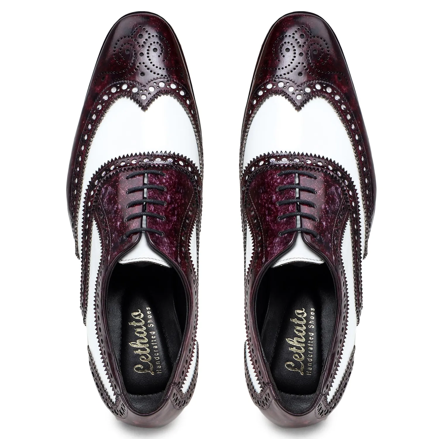 Spectator Wingtip Oxford - Purple & White