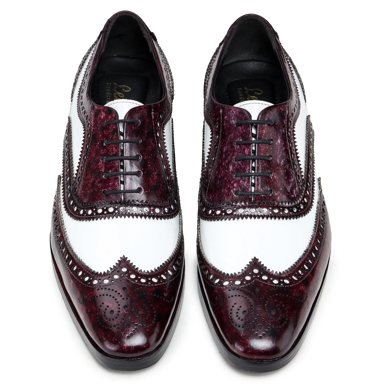 Spectator Wingtip Oxford - Purple & White