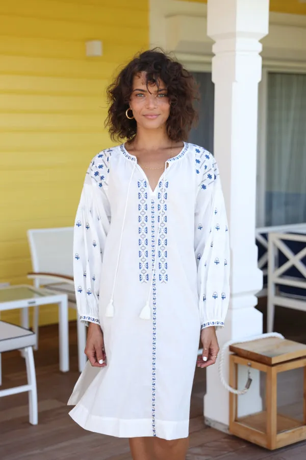 Tallulah Kaftan Dress | White