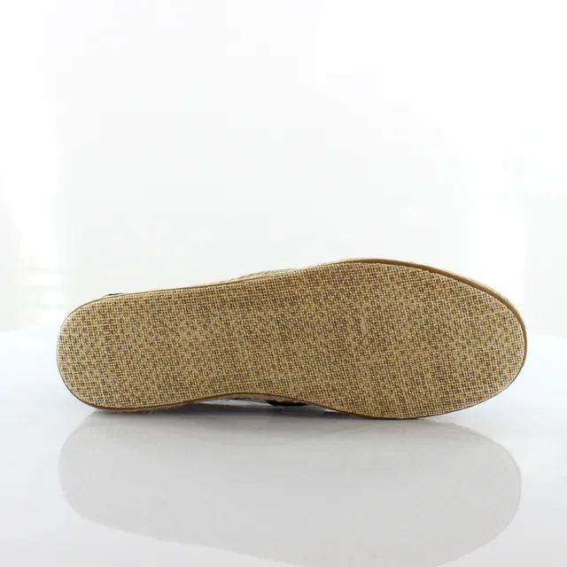 Toms Classic Black Stripe Canvas Slip On Espadrille Shoes - Mens