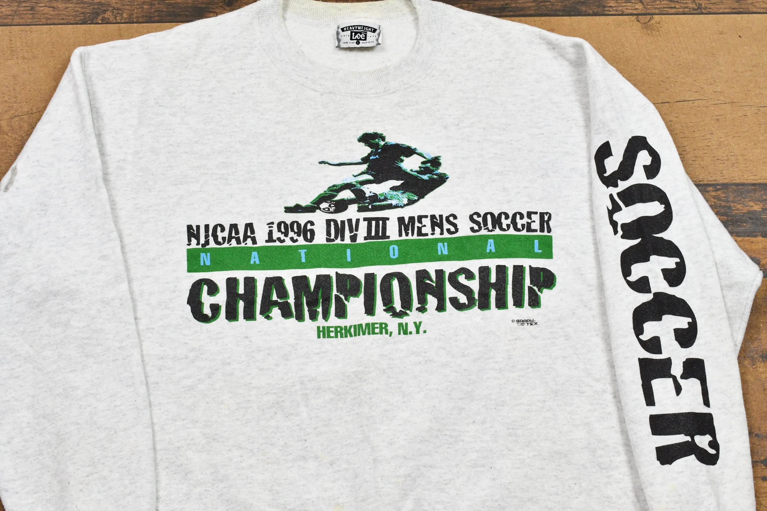 Vintage 1996 Soccer Championship Sportswear Graphic Sweatshirt / 90s Crewneck / Soccer Sweater / American Pullover Sweatshirt Made In USA